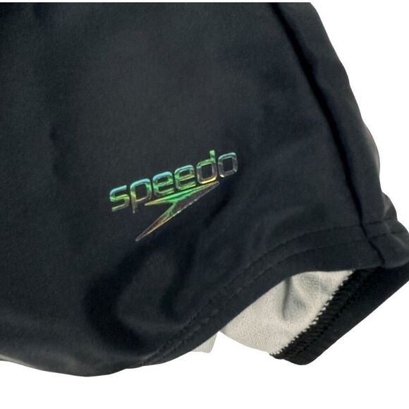 Speedo Women's Double Strap Racerback One Piece Swimsuit size 8 Black NEW - Picture 9 of 9